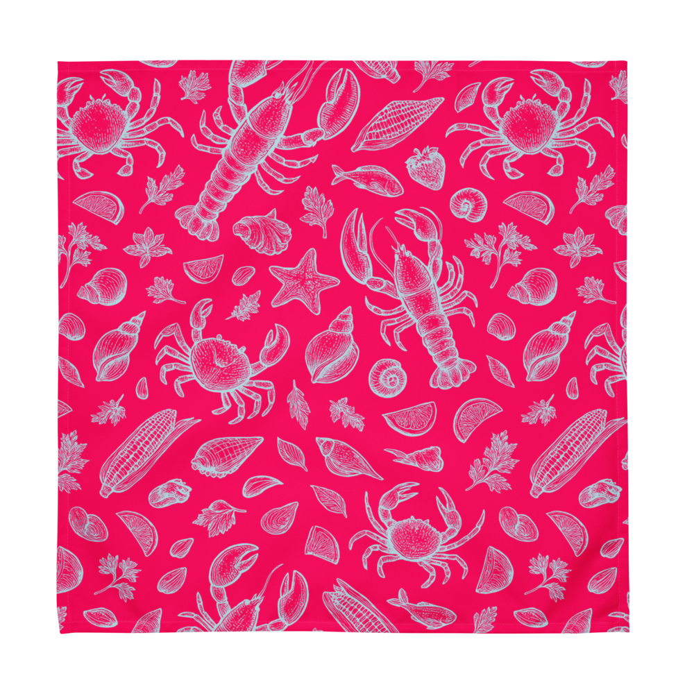 Raspberry Clam Shack Cotton Twill Napkin