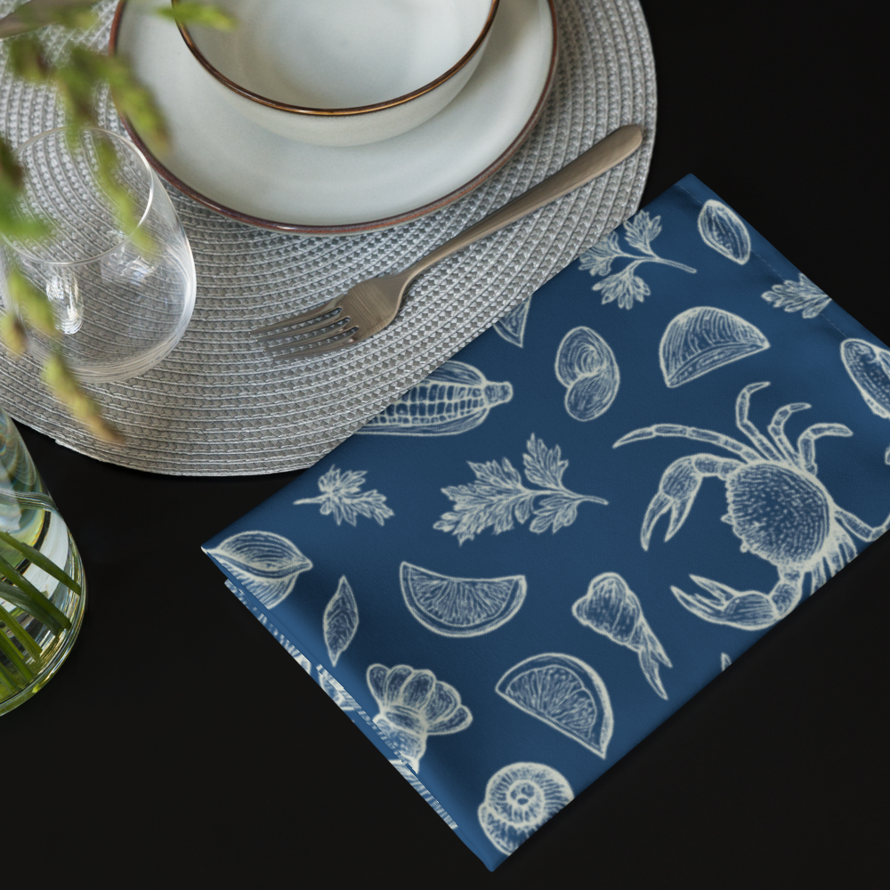 Denim Clam Shack Cotton Twill Napkins (Set of 2)