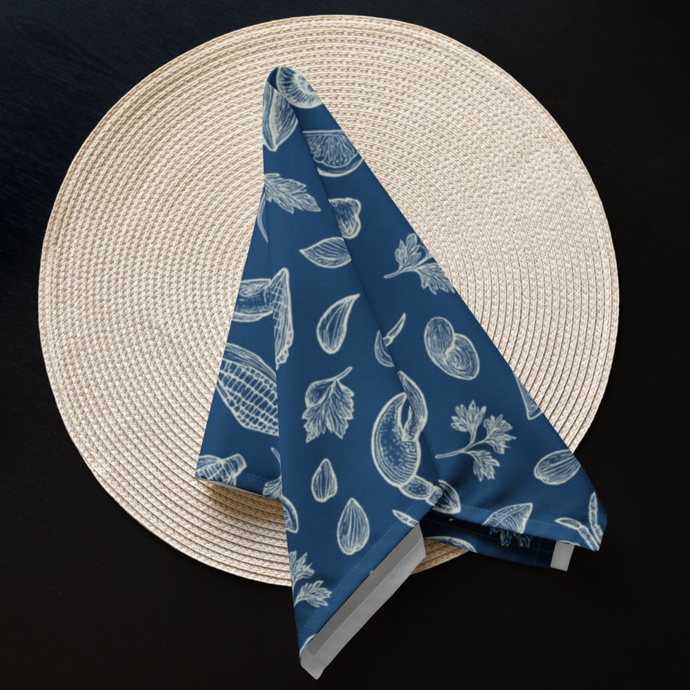 Denim Clam Shack Cotton Twill Napkins (Set of 2)