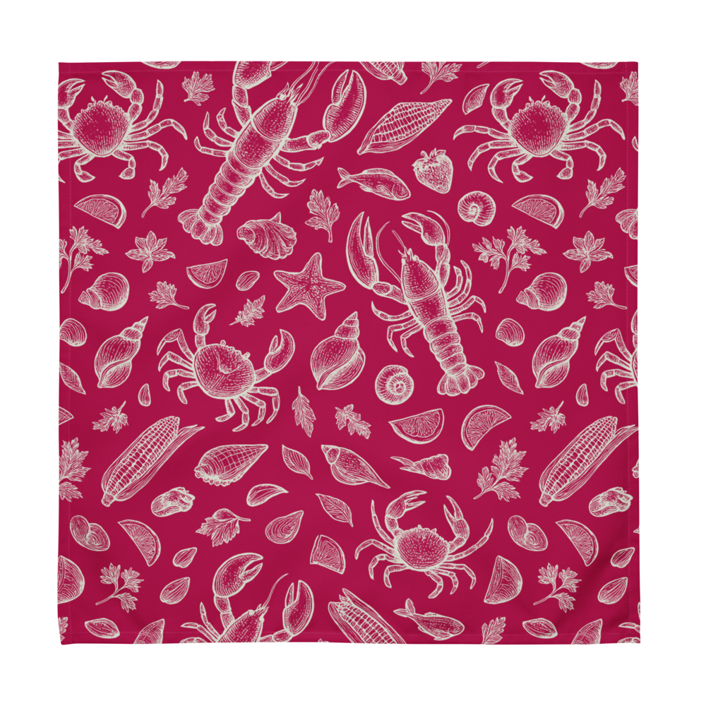 Coral Clam Shack Cotton Twill Napkins (Set of 2)