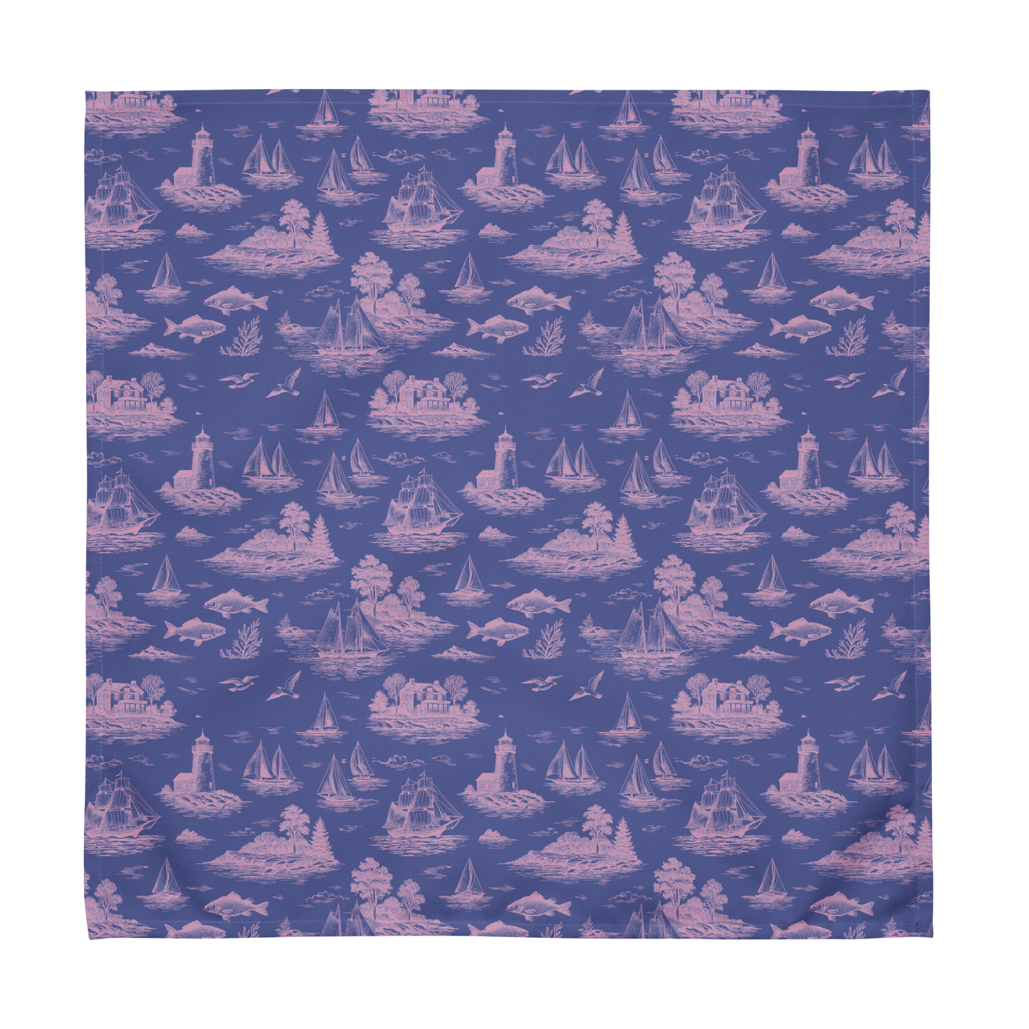 Orchid Coastal Toile Cotton Twill Napkins (Set of 2)