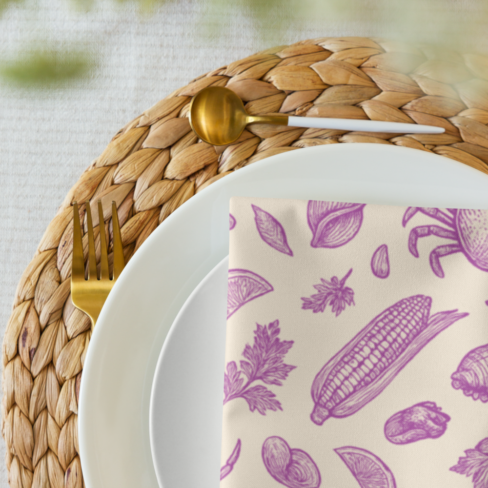 Shell Rose Clam Shack Cotton Twill Napkins (Set of 2)
