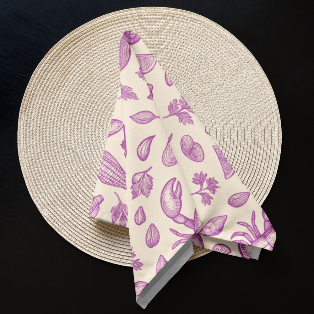 Shell Rose Clam Shack Cotton Twill Napkins (Set of 2)