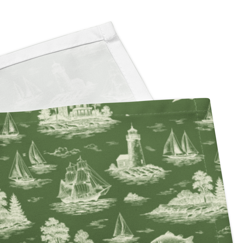 Sage Coastal Toile Cotton Twill Napkins (set of 2)