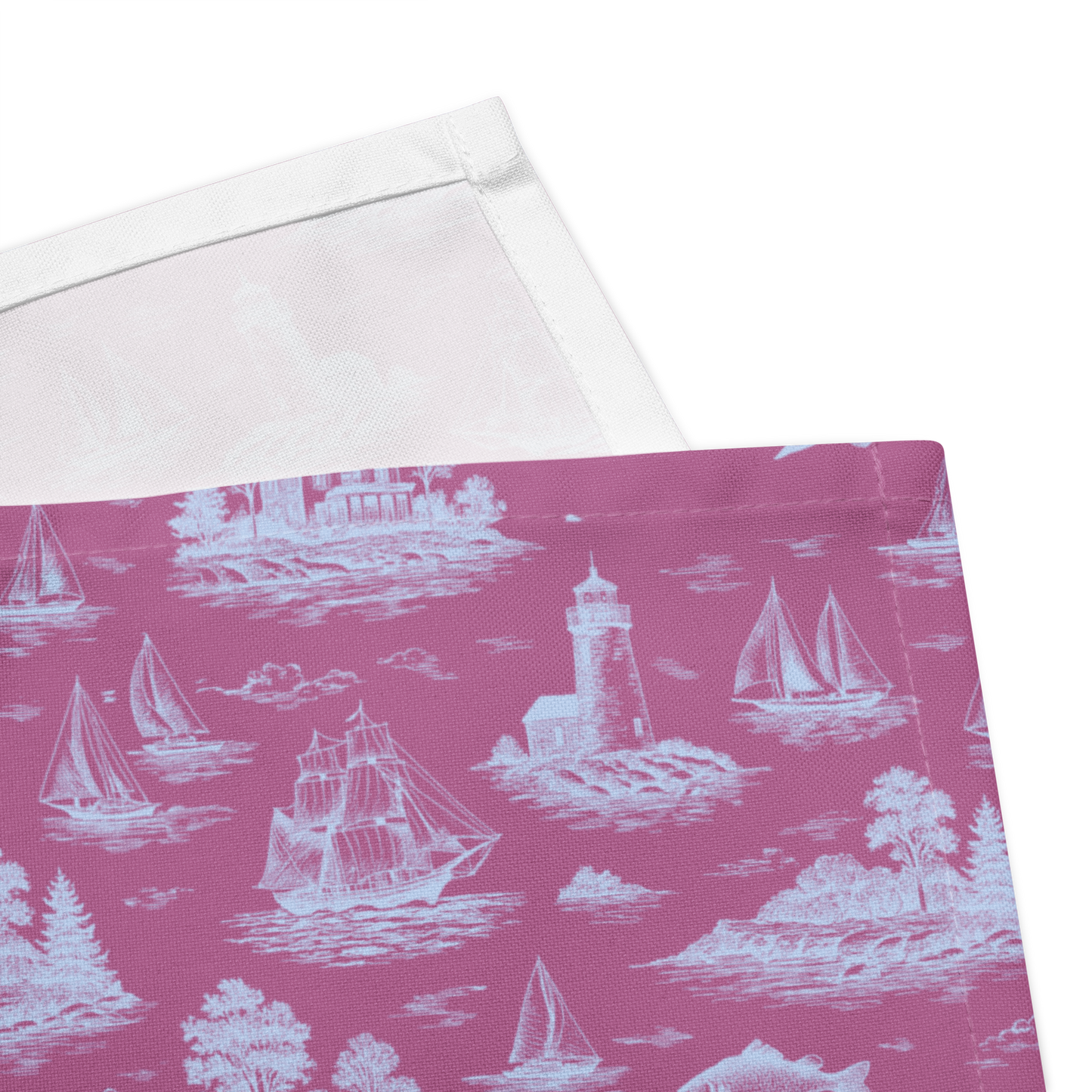 Candy Rose Coastal Toile Cotton Twill Napkins (Set of 2)