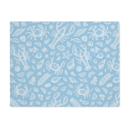 Sky Blue Clam Shack Cotton Twill Placemat