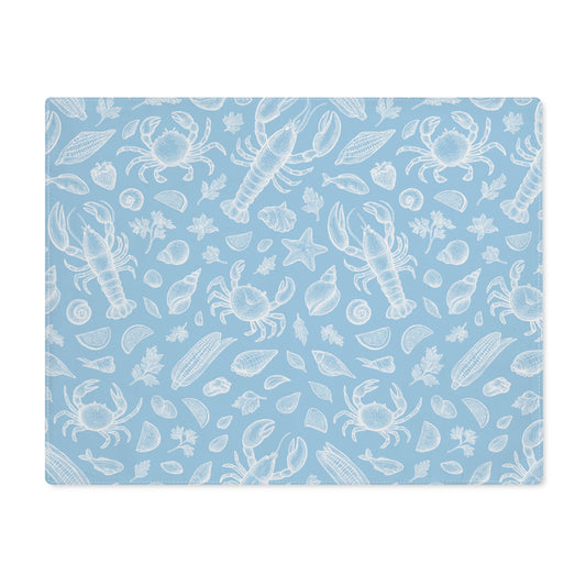 Sky Blue Clam Shack Cotton Twill Placemat