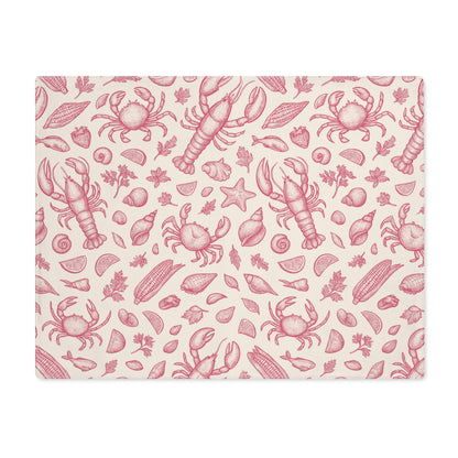 Coral Clam Shack Cotton Twill Placemat