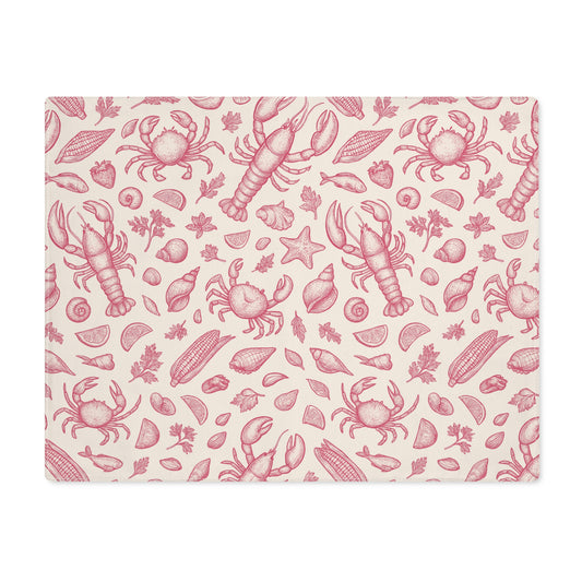 Coral Clam Shack Cotton Twill Placemat