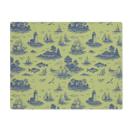 Coastal Lime Coastal Toile Cotton Twill Placemat