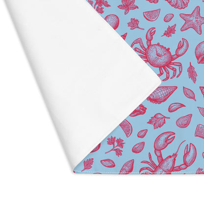 Raspberry Clam Shack Cotton Twill Placemat