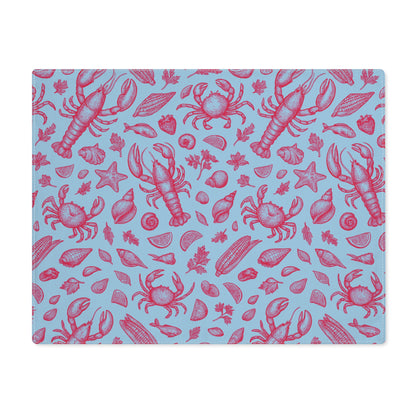 Raspberry Clam Shack Cotton Twill Placemat
