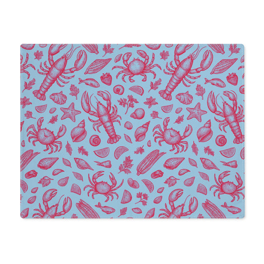 Raspberry Clam Shack Cotton Twill Placemat
