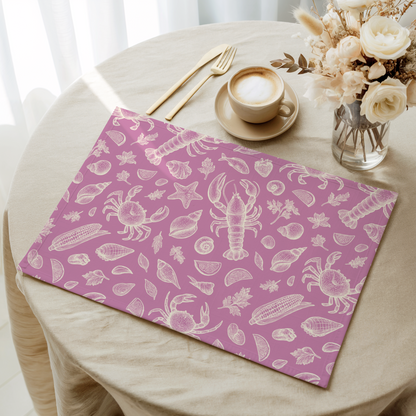 Shell Rose Clam Shack Cotton Twill Placemat