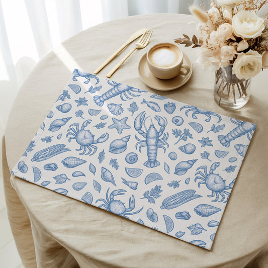 Denim Clam Shack Cotton Twill Placemat