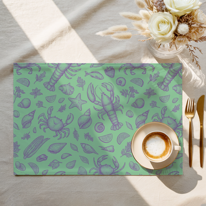 Seaweed Clam Shack Cotton Twill Placemat