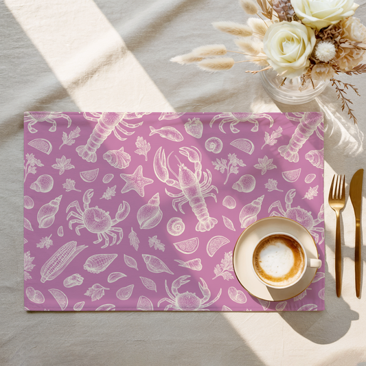 Shell Rose Clam Shack Cotton Twill Placemat