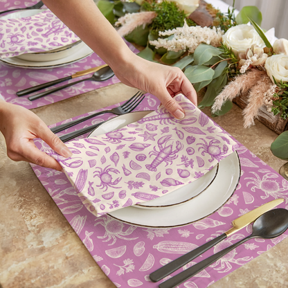 Shell Rose Clam Shack Cotton Twill Napkins (Set of 2)