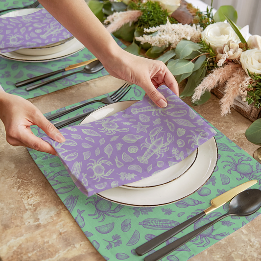 Seaweed Clam Shack Cotton Twill Napkin