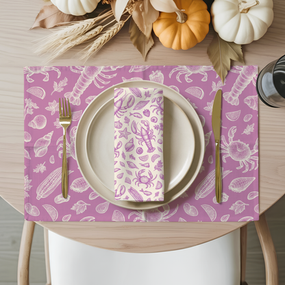 Shell Rose Clam Shack Cotton Twill Napkins (Set of 2)