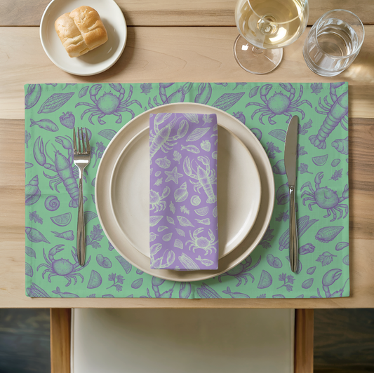 Seaweed Clam Shack Cotton Twill Placemat