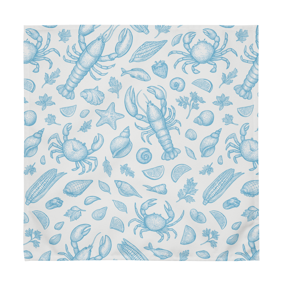 Sky Blue Clam Shack Cotton Twill Napkin