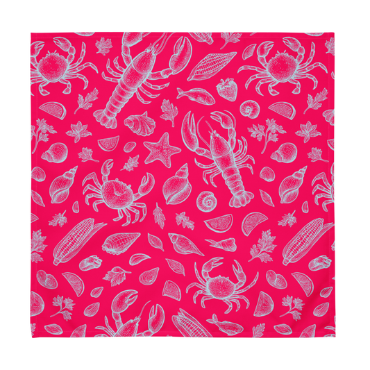 Raspberry Clam Shack Cotton Twill Napkin