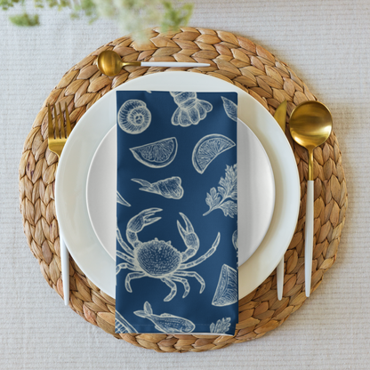 Denim Clam Shack Cotton Twill Napkin