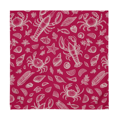 Coral Clam Shack Cotton Twill Napkins (Set of 2)