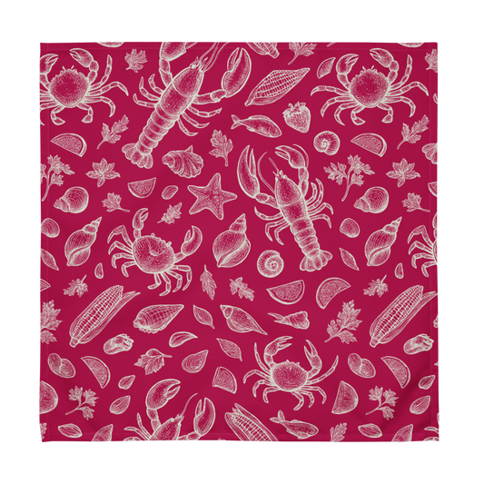 Coral Clam Shack Cotton Twill Napkin