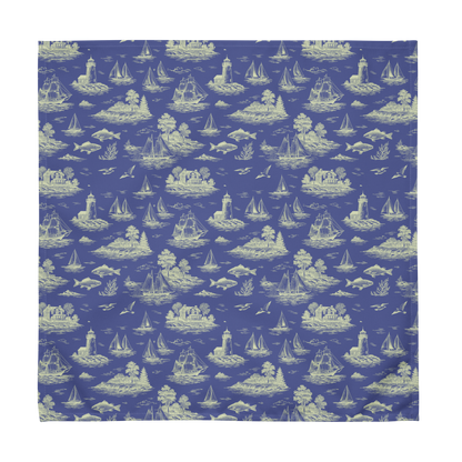 Coastal Lime Coastal Toile Cotton Twill Napkins (Set of 2)