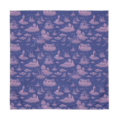 Orchid Coastal Toile Cotton Twill Napkins (Set of 2)