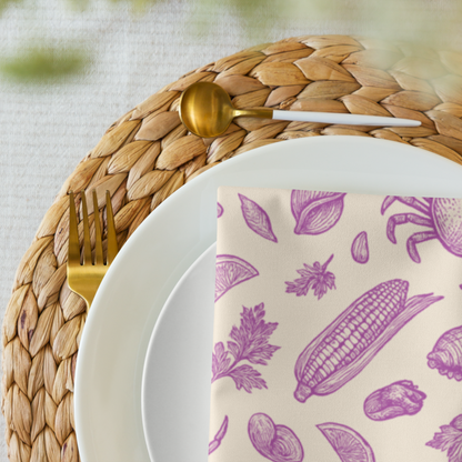 Shell Rose Clam Shack Cotton Twill Napkins (Set of 2)