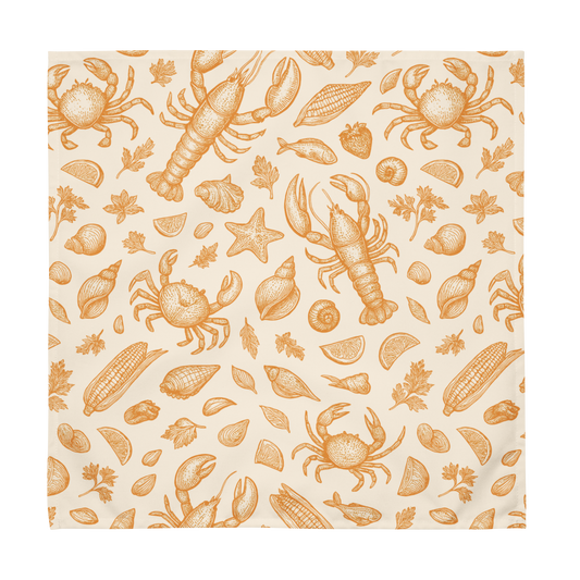 Apricot Clam Shack Cotton Twill Napkin