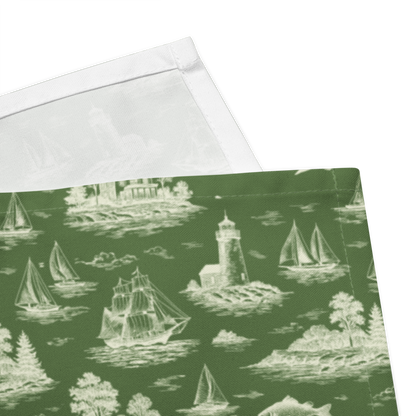 Sage Coastal Toile Cotton Twill Napkins (set of 2)