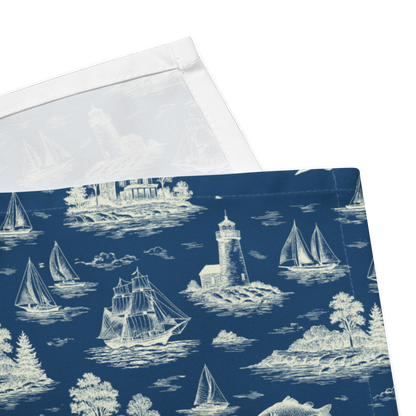 Blue Mist Coastal Toile Cotton Twill Napkins (Set of 2)